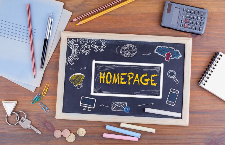 homepage designs on chalkboard