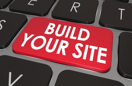 build your site button on computer