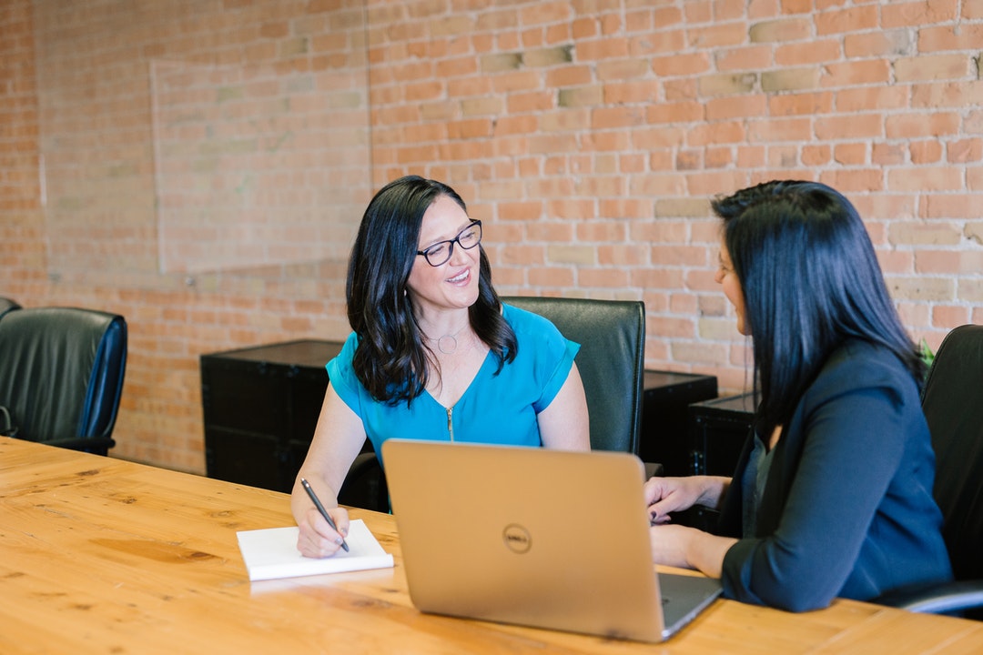 business woman meeting with client